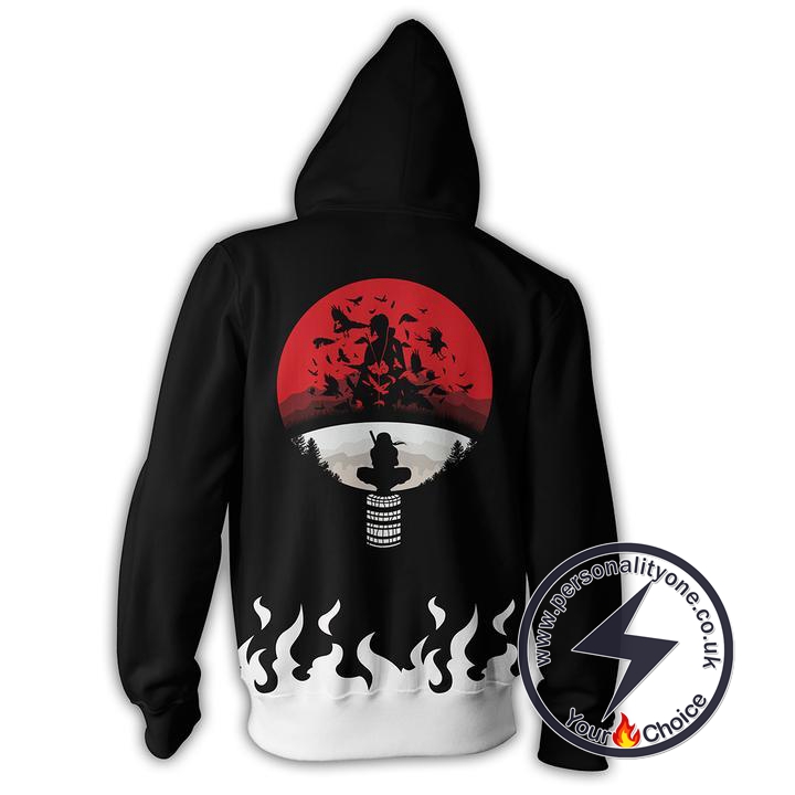 Naruto Kakashi Sharingan Zip Up Hoodie Jacket